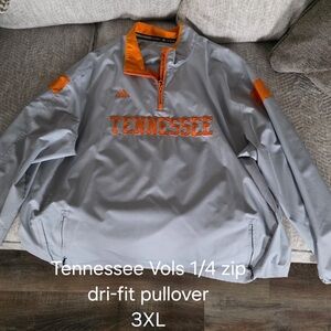 Tennessee Vols Gray and Orange 1/4 Zip Windbreaker